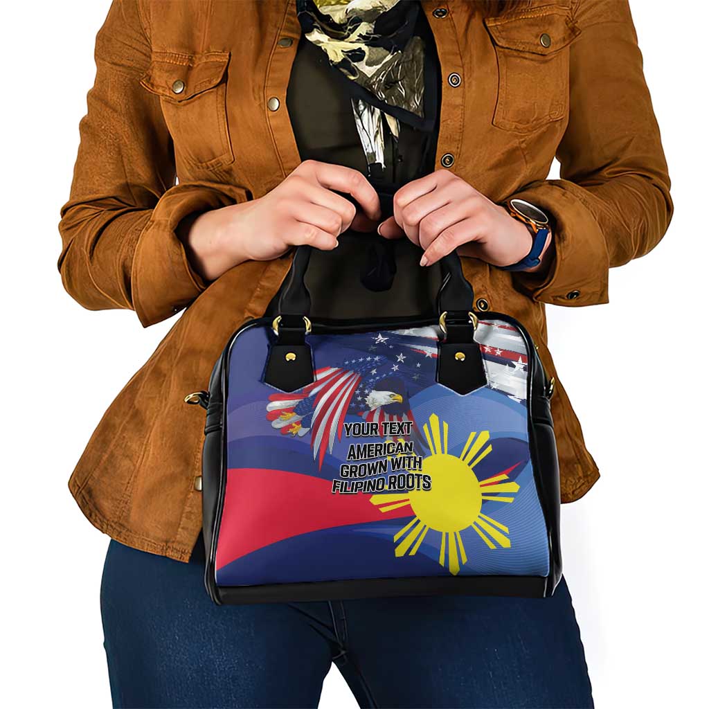 Personalized American Grown With Filipino Roots Shoulder Handbag