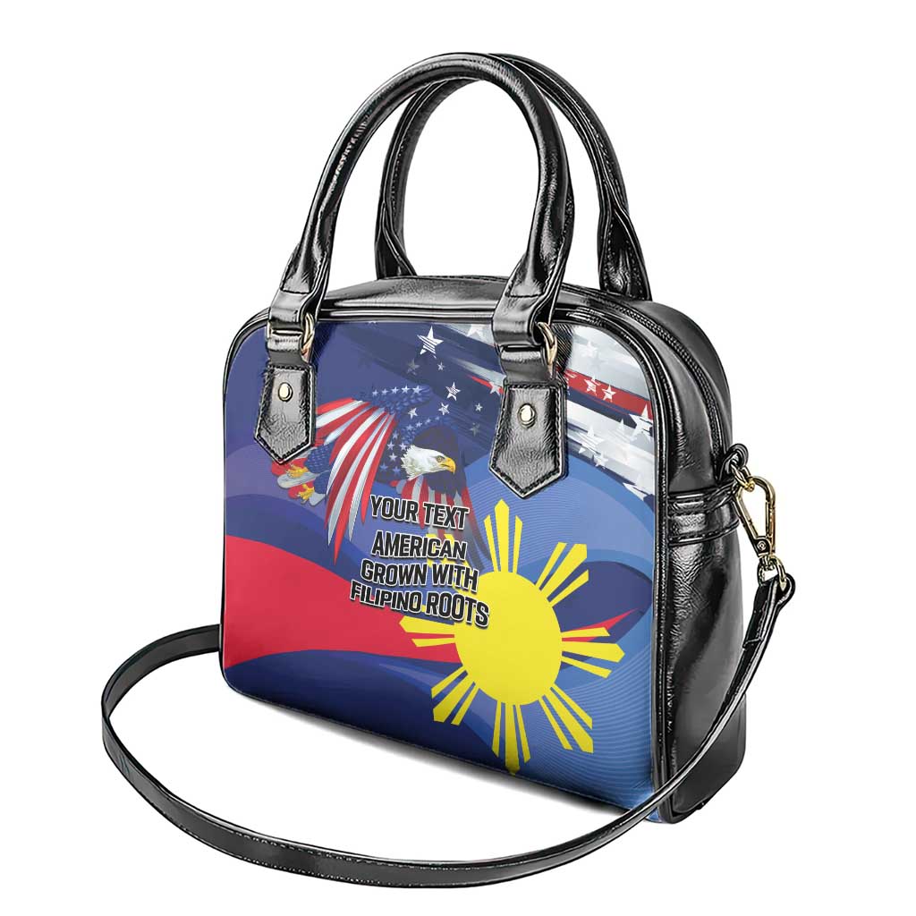 Personalized American Grown With Filipino Roots Shoulder Handbag