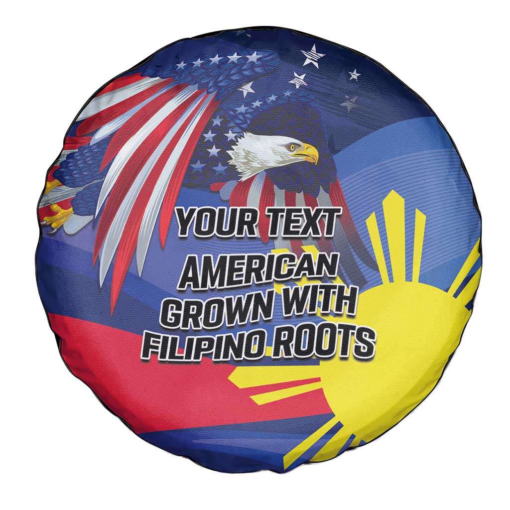Personalized American Grown With Filipino Roots Spare Tire Cover