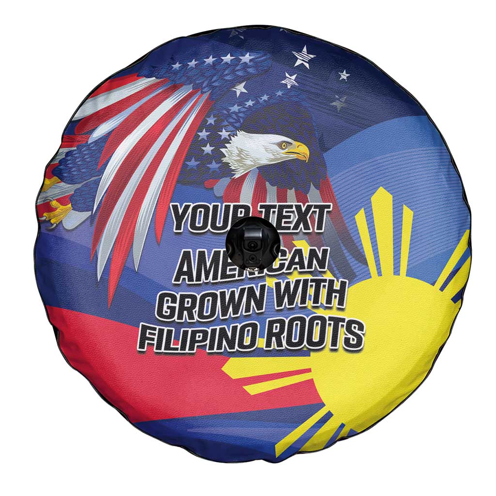 Personalized American Grown With Filipino Roots Spare Tire Cover