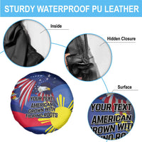 Personalized American Grown With Filipino Roots Spare Tire Cover