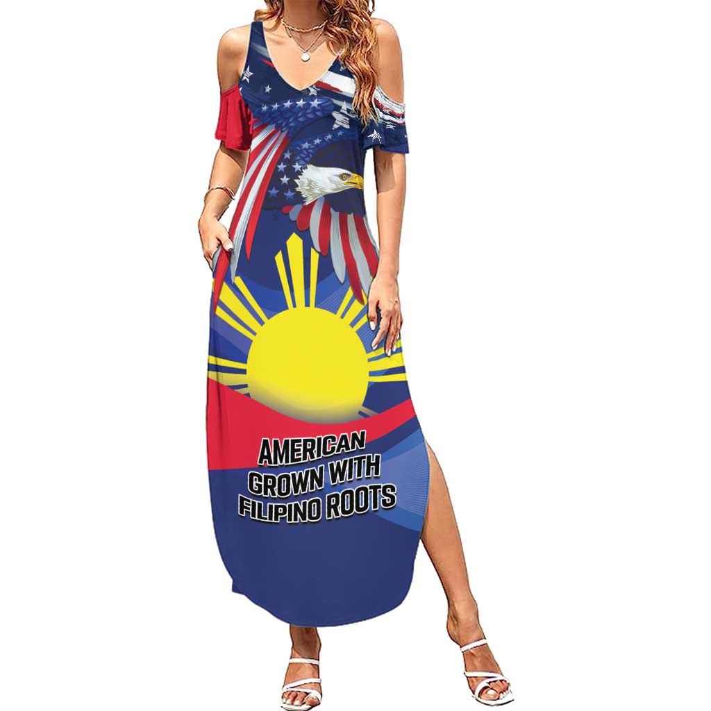 Personalized American Grown With Filipino Roots Summer Maxi Dress
