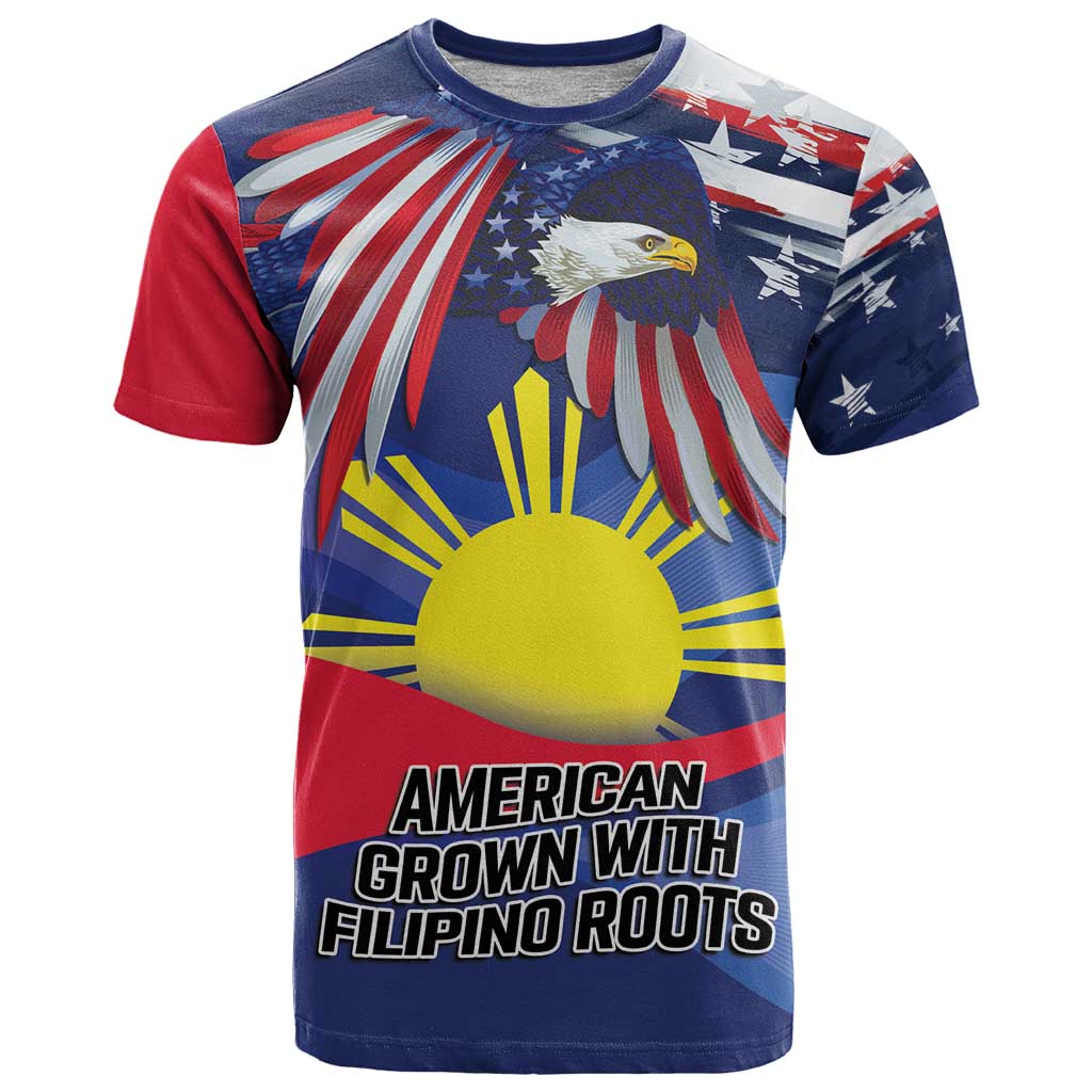 Personalized American Grown With Filipino Roots T Shirt