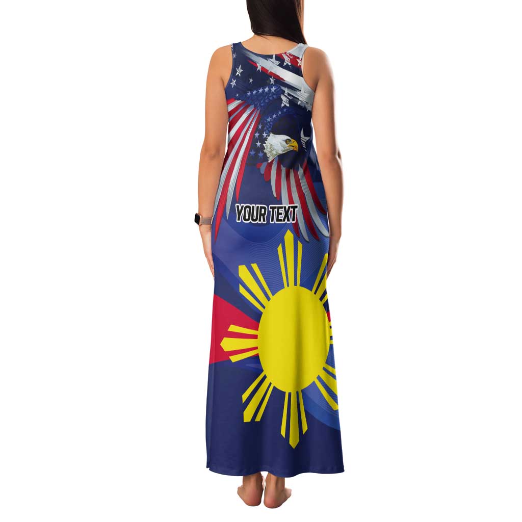 Personalized American Grown With Filipino Roots Tank Maxi Dress