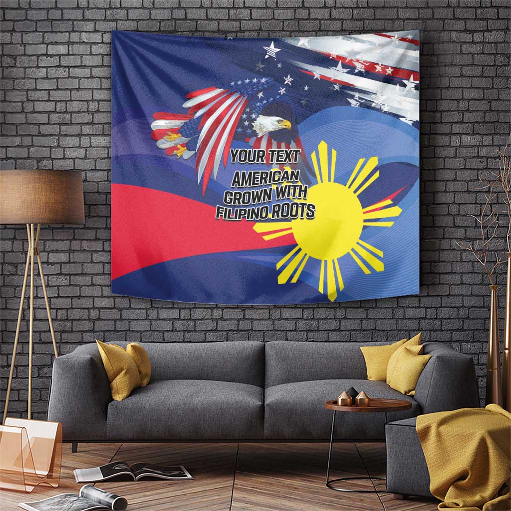 Personalized American Grown With Filipino Roots Tapestry