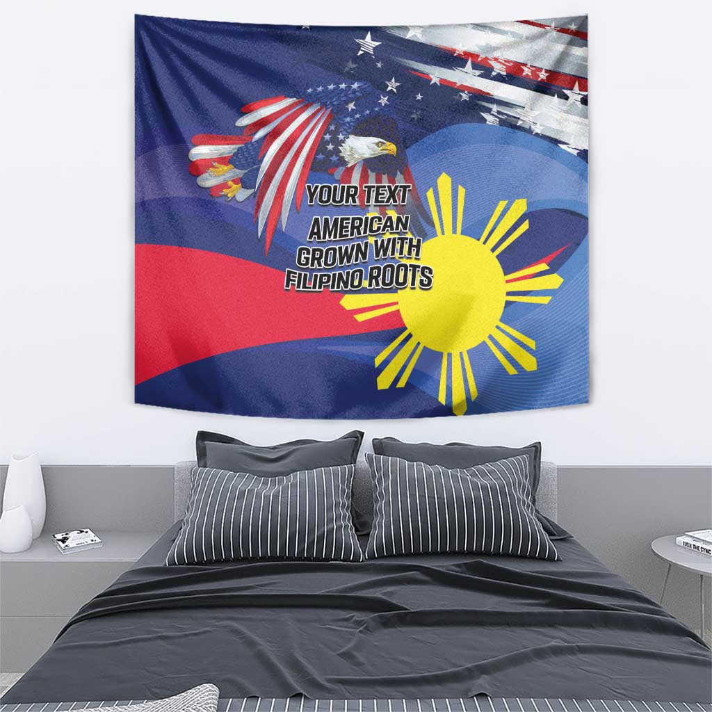Personalized American Grown With Filipino Roots Tapestry