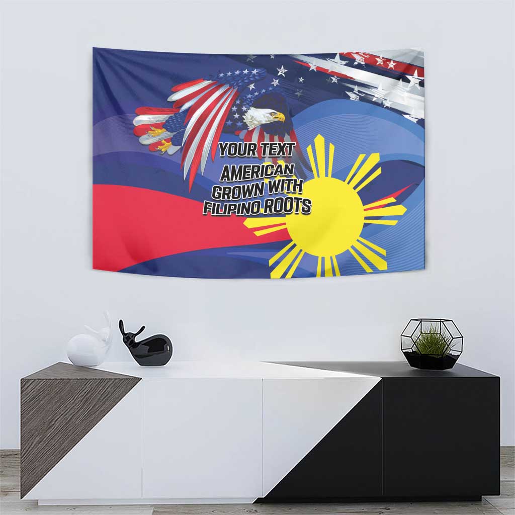 Personalized American Grown With Filipino Roots Tapestry