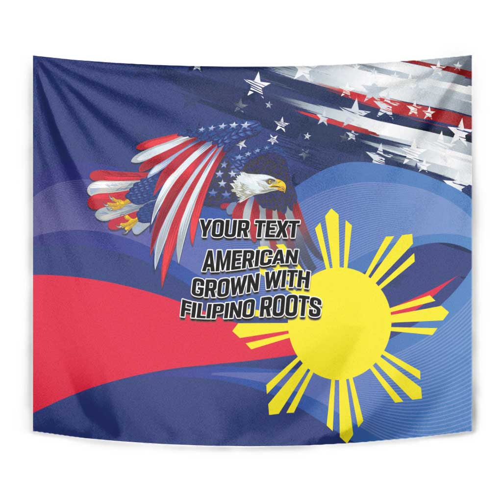 Personalized American Grown With Filipino Roots Tapestry