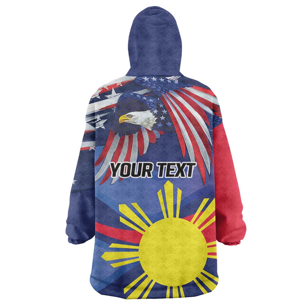 Personalized American Grown With Filipino Roots Wearable Blanket Hoodie
