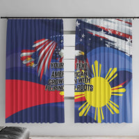 Personalized American Grown With Filipino Roots Window Curtain