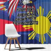 Personalized American Grown With Filipino Roots Window Curtain