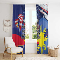 Personalized American Grown With Filipino Roots Window Curtain