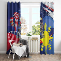 Personalized American Grown With Filipino Roots Window Curtain