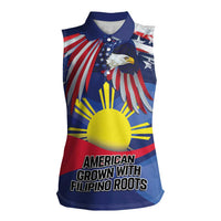 Personalized American Grown With Filipino Roots Women Sleeveless Polo Shirt
