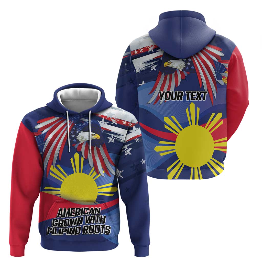 Personalized American Grown With Filipino Roots Zip Hoodie