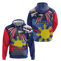 Personalized American Grown With Filipino Roots Zip Hoodie
