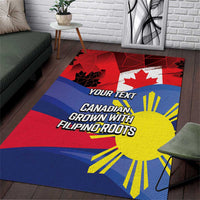 Personalized Canadian Grown With Filipino Roots Area Rug