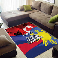 Personalized Canadian Grown With Filipino Roots Area Rug