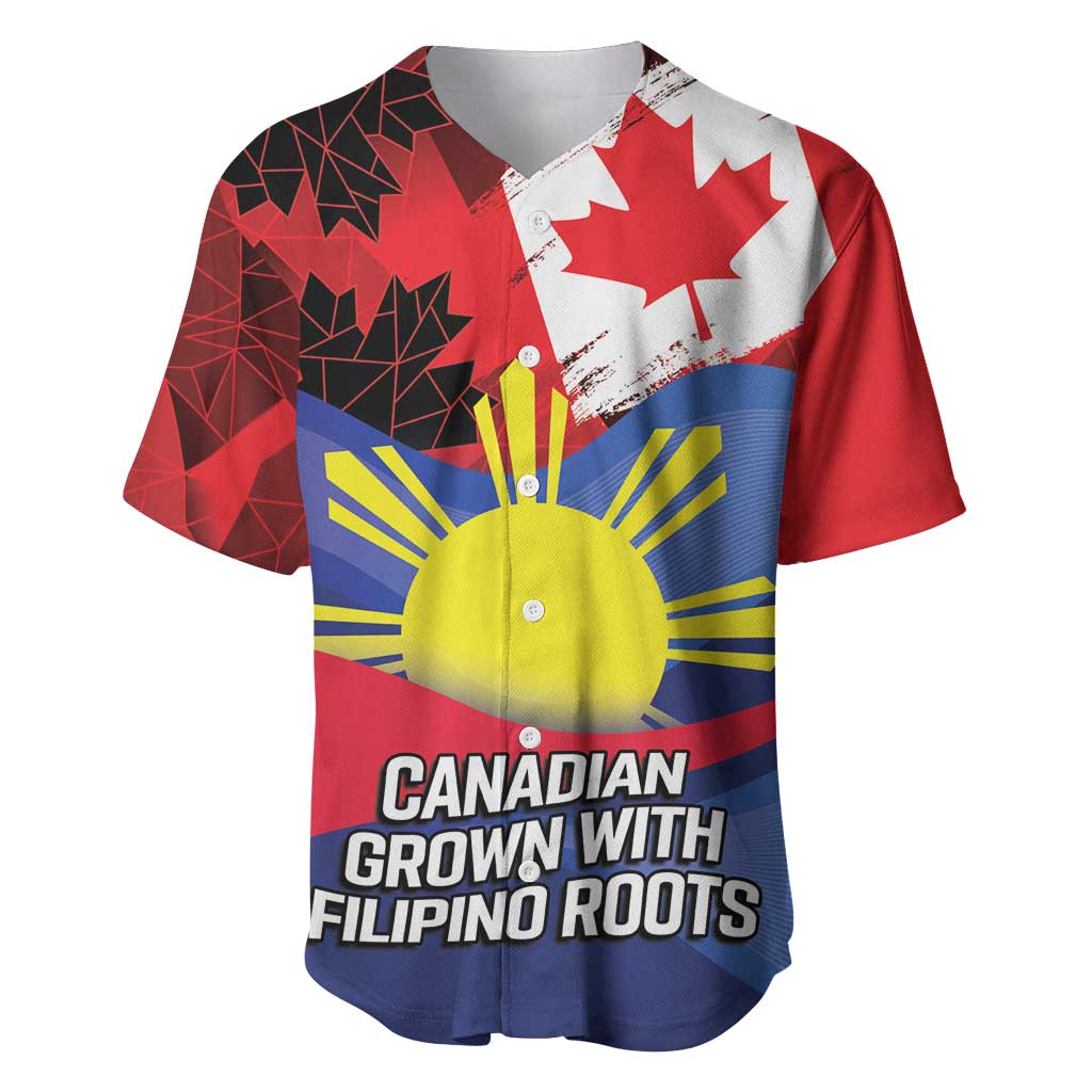 Personalized Canadian Grown With Filipino Roots Baseball Jersey