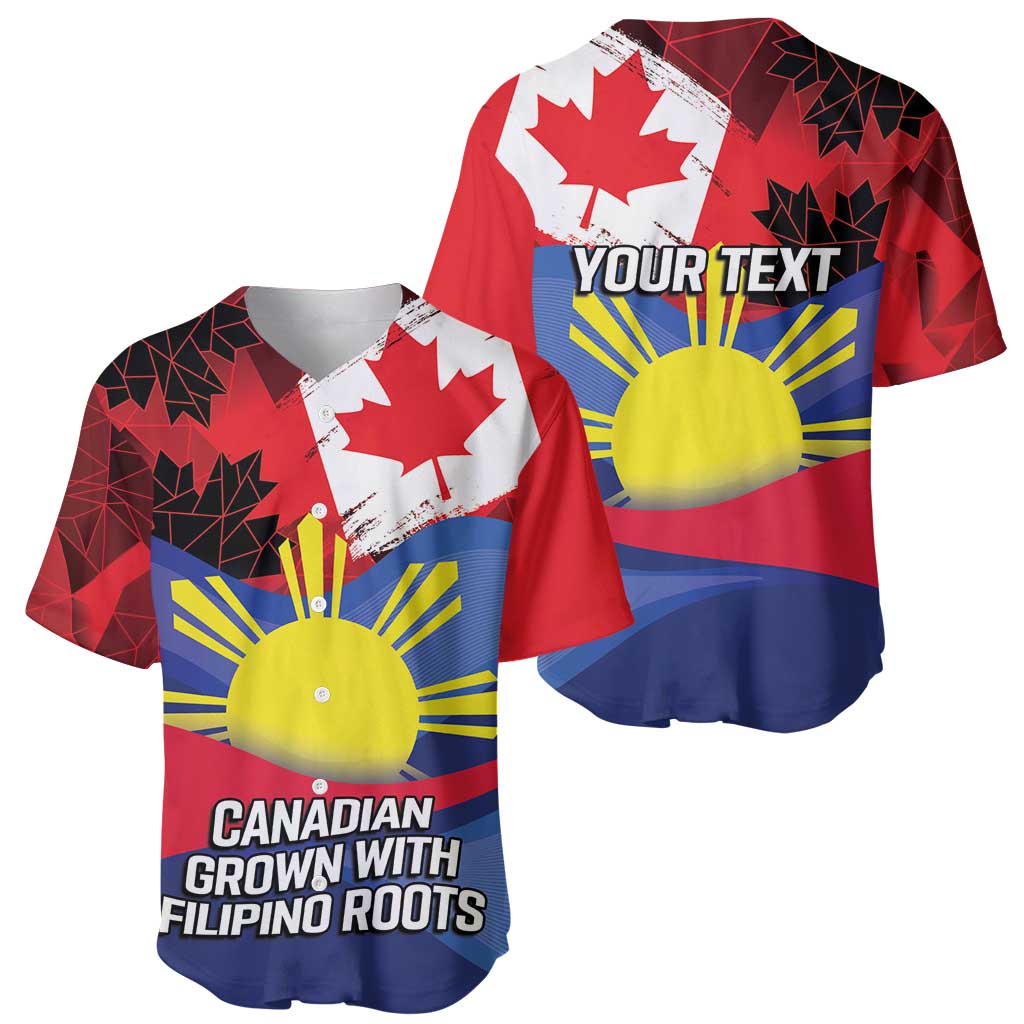 Personalized Canadian Grown With Filipino Roots Baseball Jersey