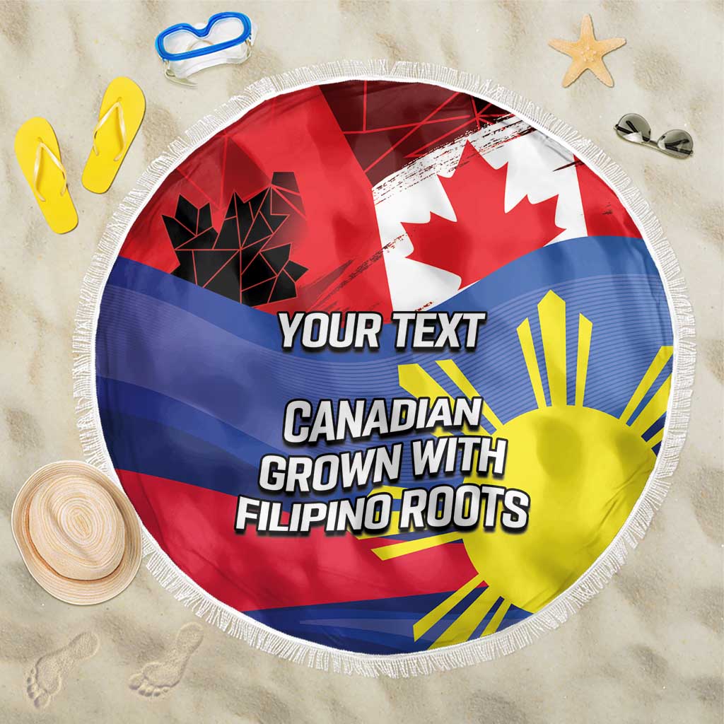 Personalized Canadian Grown With Filipino Roots Beach Blanket