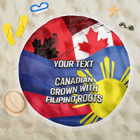 Personalized Canadian Grown With Filipino Roots Beach Blanket