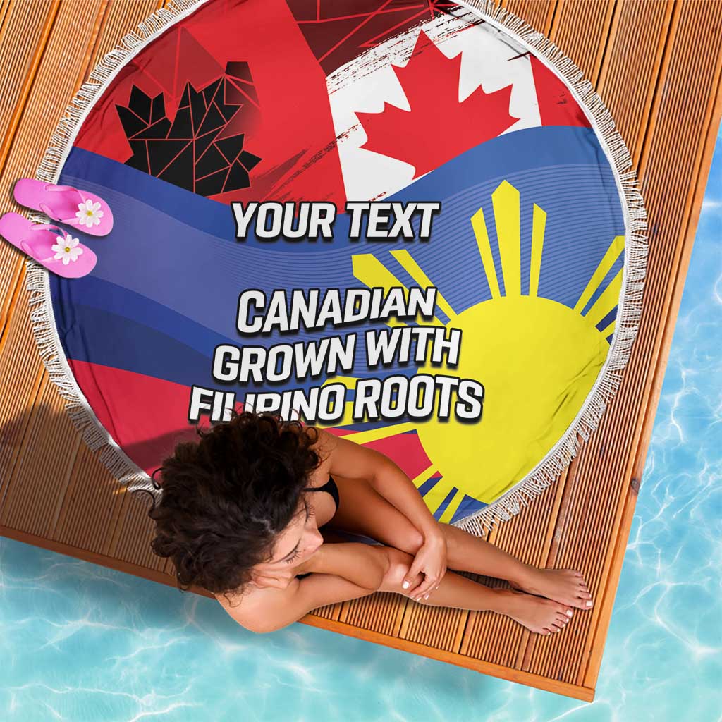 Personalized Canadian Grown With Filipino Roots Beach Blanket
