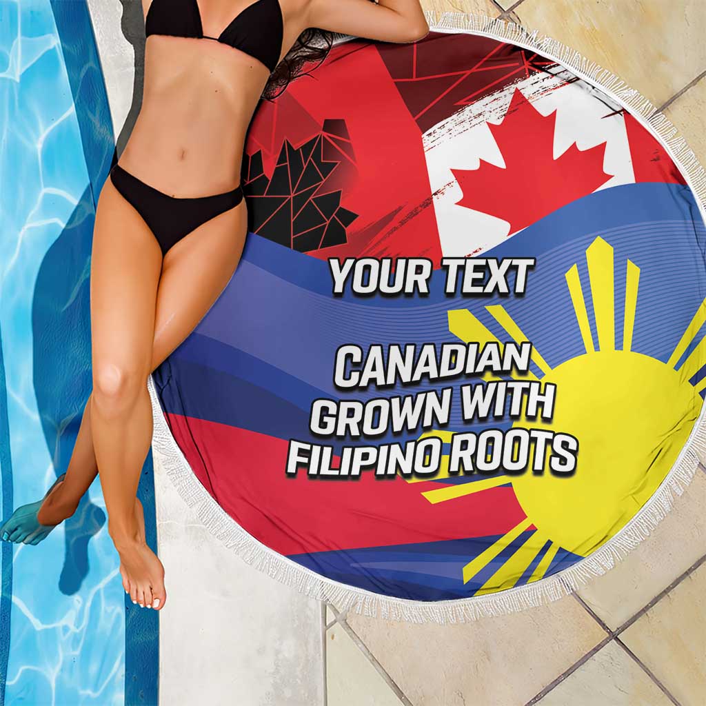 Personalized Canadian Grown With Filipino Roots Beach Blanket