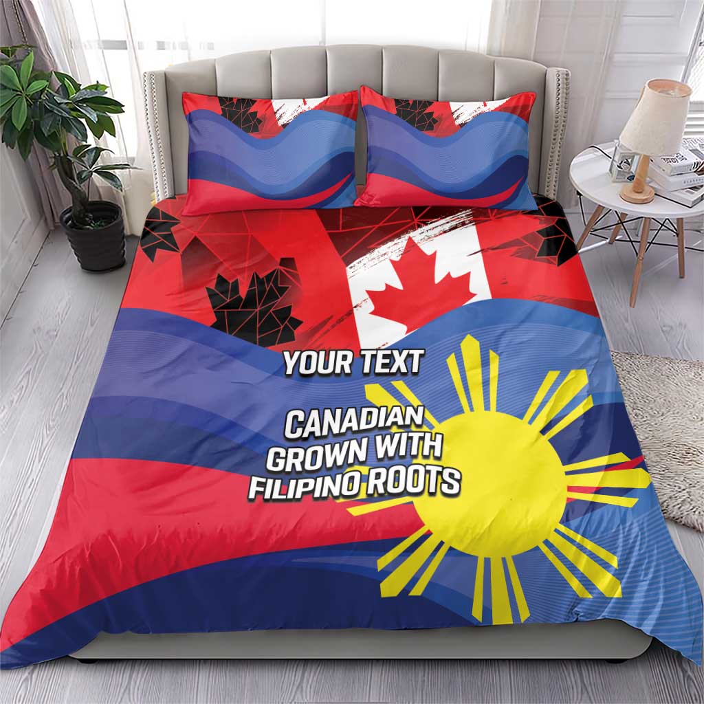 Personalized Canadian Grown With Filipino Roots Bedding Set