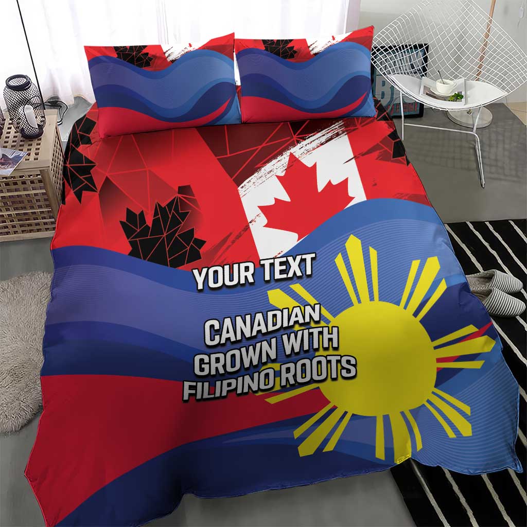 Personalized Canadian Grown With Filipino Roots Bedding Set
