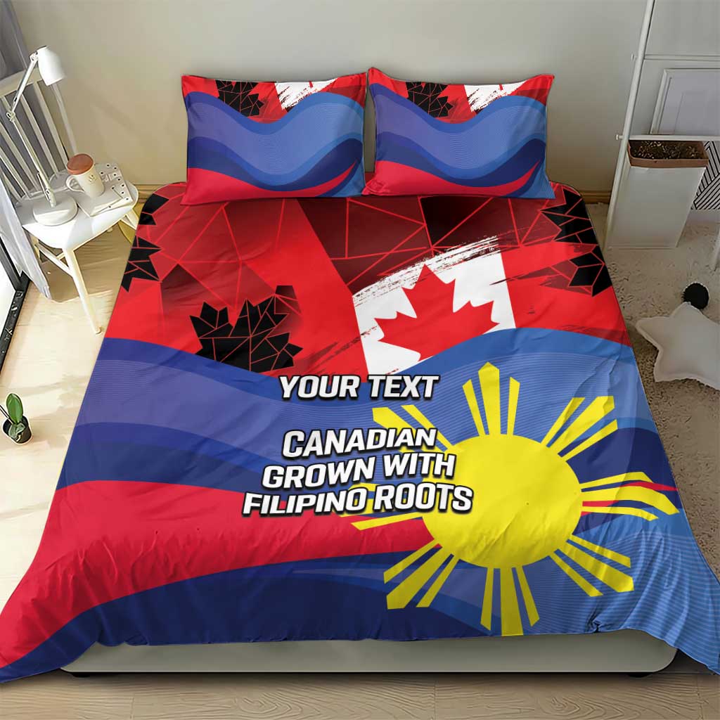 Personalized Canadian Grown With Filipino Roots Bedding Set