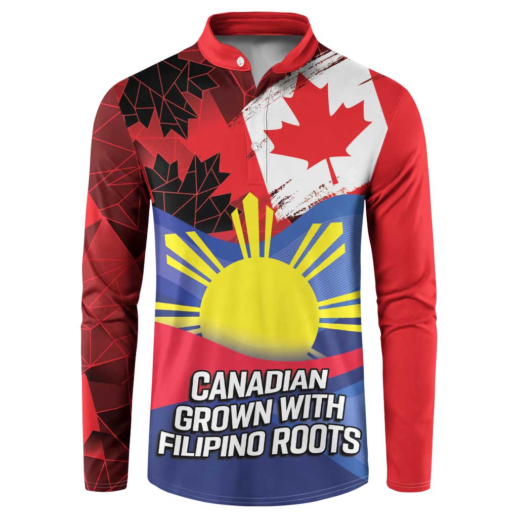 Personalized Canadian Grown With Filipino Roots Button Sweatshirt