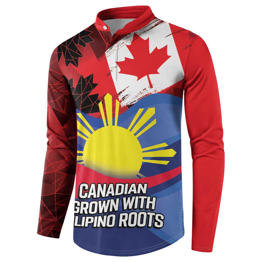 Personalized Canadian Grown With Filipino Roots Button Sweatshirt