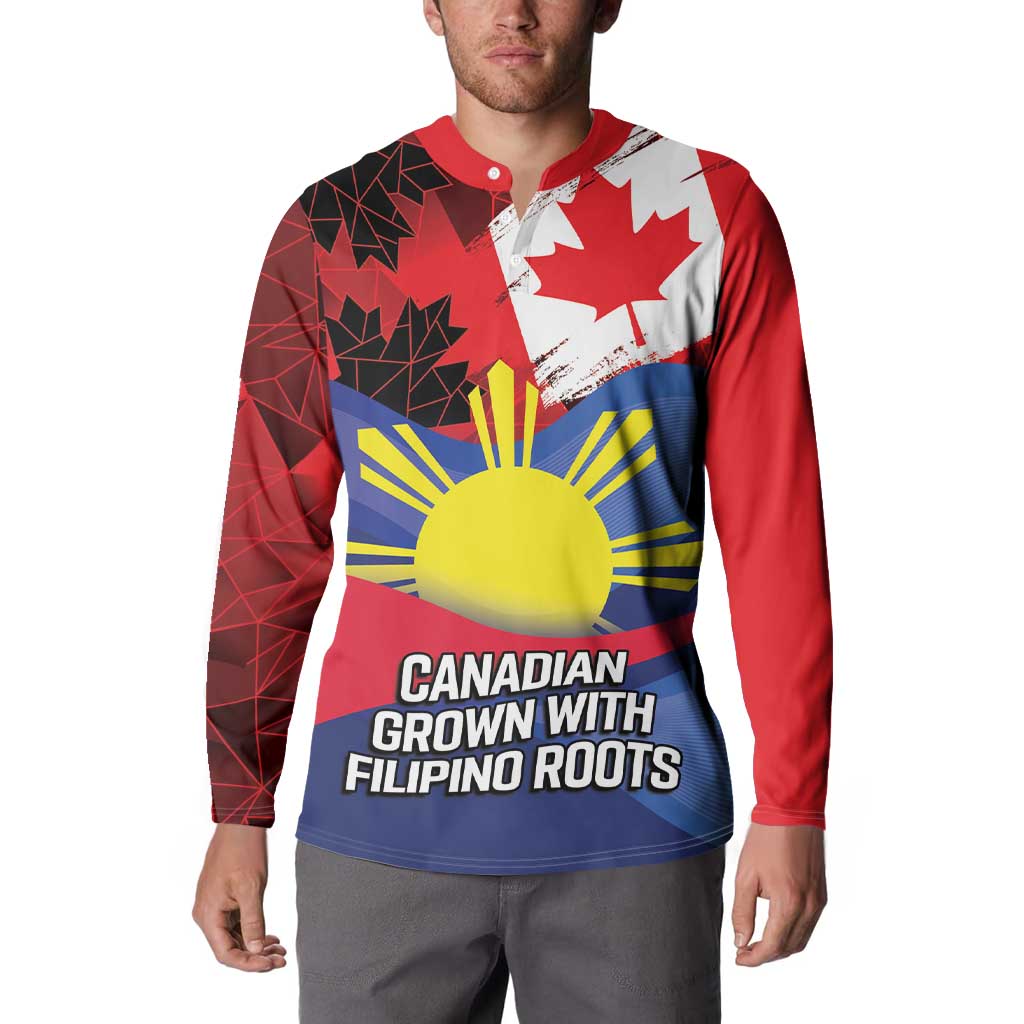 Personalized Canadian Grown With Filipino Roots Button Sweatshirt