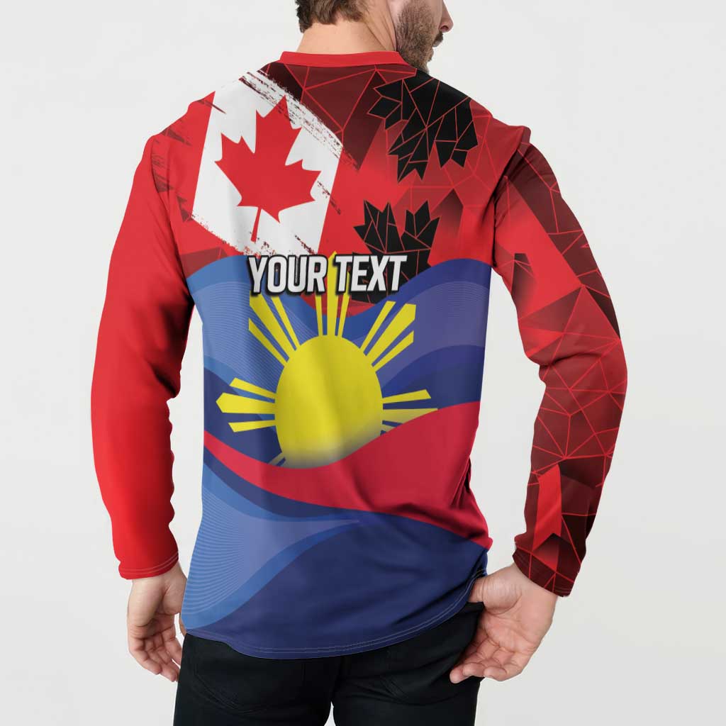 Personalized Canadian Grown With Filipino Roots Button Sweatshirt
