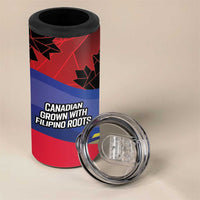 Personalized Canadian Grown With Filipino Roots 4 in 1 Can Cooler Tumbler