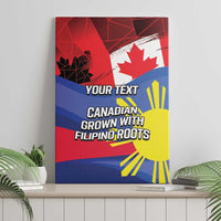 Personalized Canadian Grown With Filipino Roots Canvas Wall Art