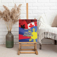 Personalized Canadian Grown With Filipino Roots Canvas Wall Art