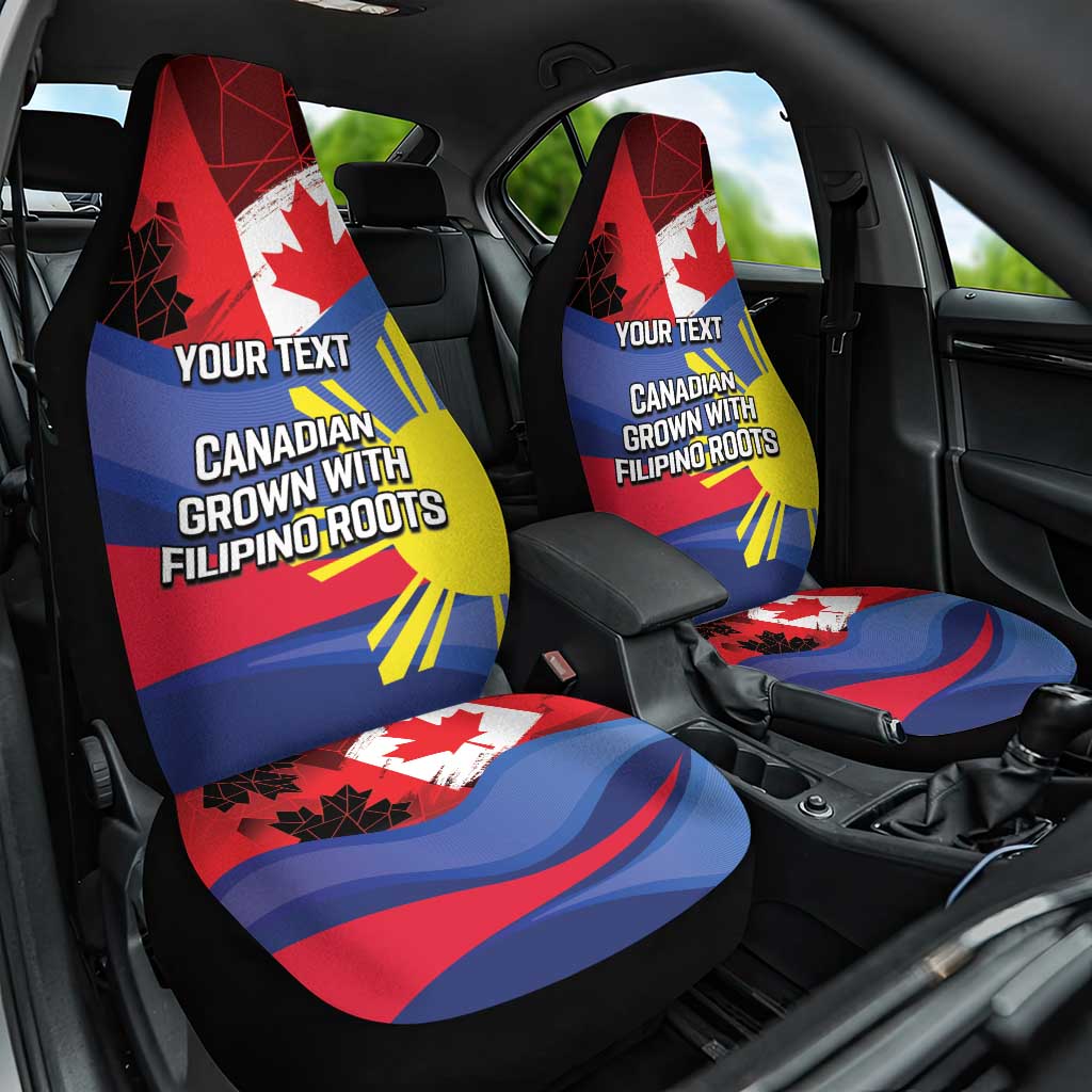 Personalized Canadian Grown With Filipino Roots Car Seat Cover