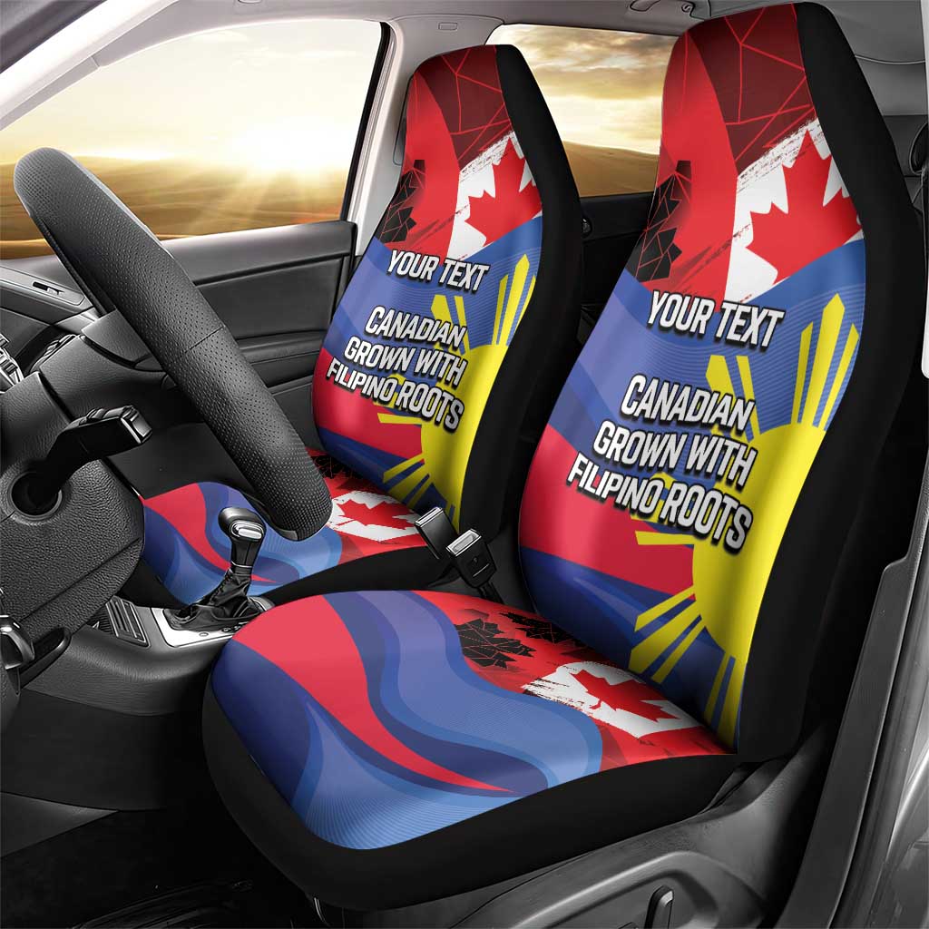 Personalized Canadian Grown With Filipino Roots Car Seat Cover