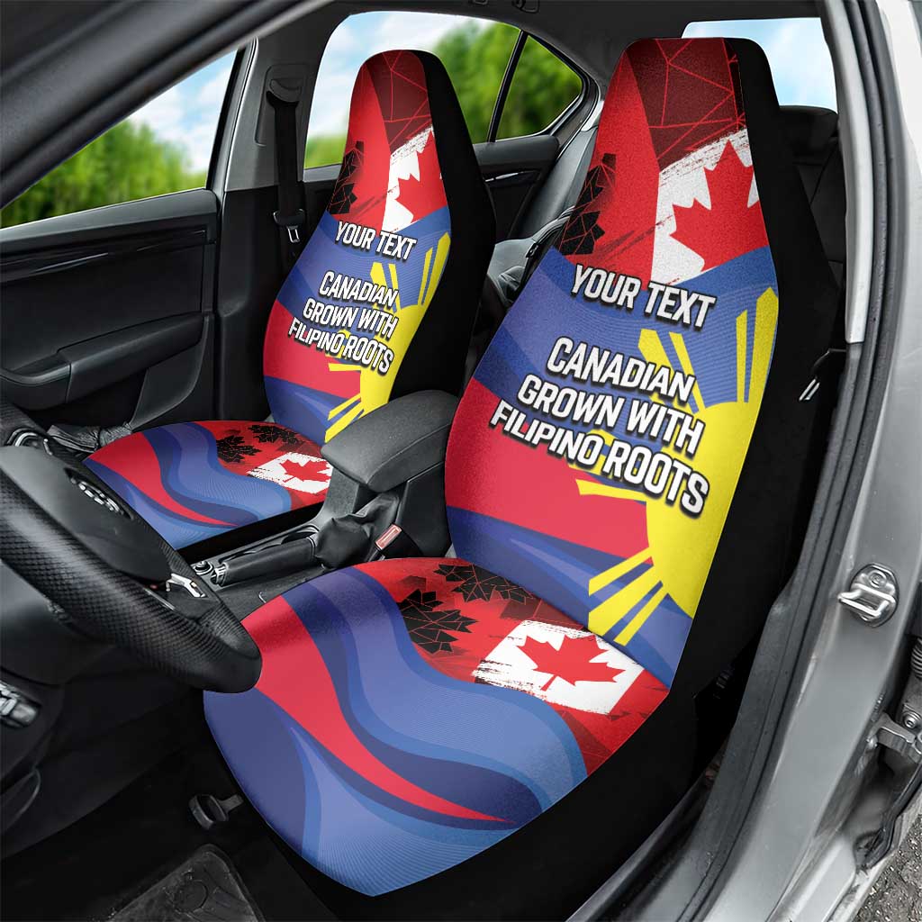 Personalized Canadian Grown With Filipino Roots Car Seat Cover