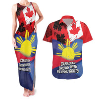Personalized Canadian Grown With Filipino Roots Couples Matching Tank Maxi Dress and Hawaiian Shirt