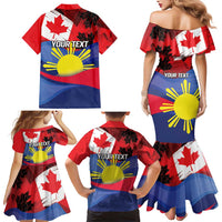 Personalized Canadian Grown With Filipino Roots Family Matching Mermaid Dress and Hawaiian Shirt
