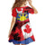 Personalized Canadian Grown With Filipino Roots Family Matching Off The Shoulder Long Sleeve Dress and Hawaiian Shirt