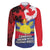 Personalized Canadian Grown With Filipino Roots Family Matching Off The Shoulder Long Sleeve Dress and Hawaiian Shirt