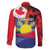 Personalized Canadian Grown With Filipino Roots Family Matching Off The Shoulder Long Sleeve Dress and Hawaiian Shirt