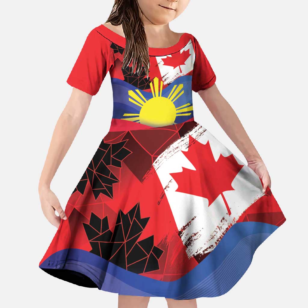 Personalized Canadian Grown With Filipino Roots Family Matching Off Shoulder Maxi Dress and Hawaiian Shirt