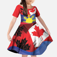 Personalized Canadian Grown With Filipino Roots Family Matching Off Shoulder Maxi Dress and Hawaiian Shirt