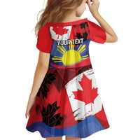 Personalized Canadian Grown With Filipino Roots Family Matching Off Shoulder Maxi Dress and Hawaiian Shirt