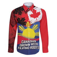 Personalized Canadian Grown With Filipino Roots Family Matching Off Shoulder Maxi Dress and Hawaiian Shirt